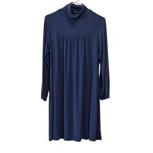 The Nines By Hatch Mock Neck Navy Blue Women's Maternity Dress Small​
